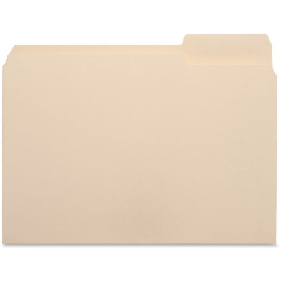 Picture of Business Source 1/3-Cut Right Tab File Folders, 3/4in Expansion, Letter Size, Manila, Box Of 100 Folders