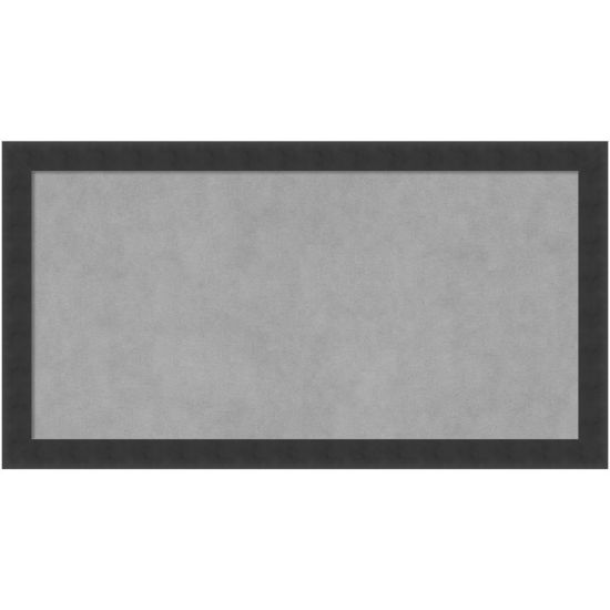 Picture of Amanti Art Magnetic Bulletin Board, Steel/Aluminum, 26in x 14in, Mezzanotte Black Wood Frame