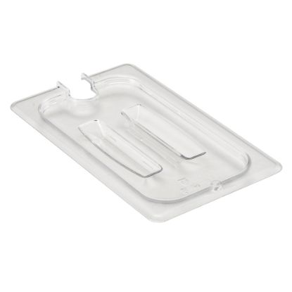 Picture of Cambro Camwear 1/4 Notched Food Pan Lids With Handles, Clear, Set Of 6 Lids