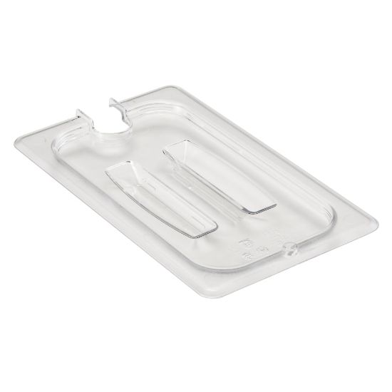 Picture of Cambro Camwear 1/4 Notched Food Pan Lids With Handles, Clear, Set Of 6 Lids