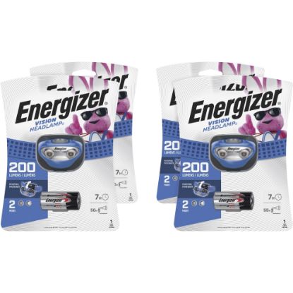 Picture of Energizer Vision LED Headlamp - LED - 80 lm Lumen - 3 x AAA - Battery - Blue - 4 / Carton