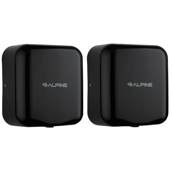 Picture of Alpine Industries Hemlock Commercial Automatic High-Speed Electric Hand Dryers, Black, Pack Of 2 Dryers