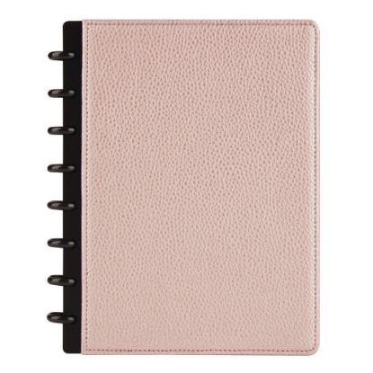 Picture of TUL Discbound Notebook With Pebbled Leather Cover, Junior Size, Narrow Ruled, 60 Sheets, Rose Gold