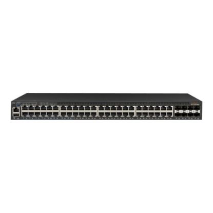 Picture of Ruckus ICX 7150-48ZP - Z-Series - switch - L3 - managed - 16 x 100/1000/2.5G (PoH) + 32 x 10/100/1000 (PoE+) + 8 x 10 Gigabit SFP+ (uplink) - front to back airflow - rack-mountable - PoH / PoE+ (740 W) - AC 100 - 240 V - for Brocade ICX 7150-48ZP