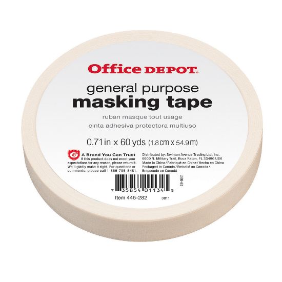 Picture of Office Depot Brand General-Purpose Masking Tape, 0.71in x 60 Yd.