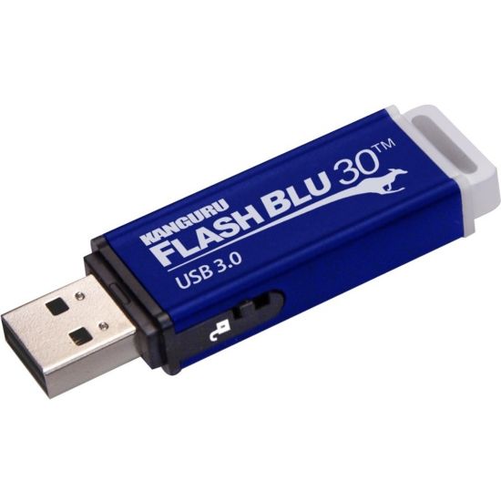 Picture of Kanguru FlashBlu30 with Physical Write Protect Switch SuperSpeed USB 3.0 Flash Drive, 16GB