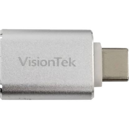 Picture of VisionTek USB-C to USB-A (M/F) Adapter - USB-C to USB adapter plug male to female supports USB 3.0 / USB 3.1 Host works with flash drives, keyboards, mice, external storage