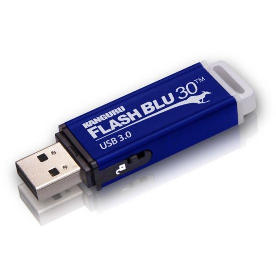 Picture of Kanguru FlashBlu30 with Physical Write Protect Switch SuperSpeed USB 3.0 Flash Drive, 64GB