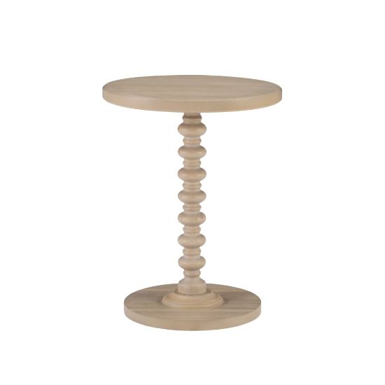 Picture of Powell Jarsky Round Spindle Side Table, 22-1/4inH x 17inW x 17inD, Natural