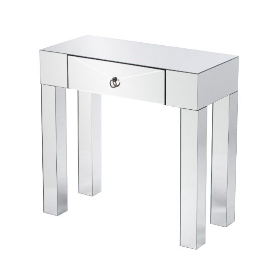 Picture of SEI Cresheim Mirrored Console Table, 30-1/2inH x 31-1/4inW x 15inD, Silver