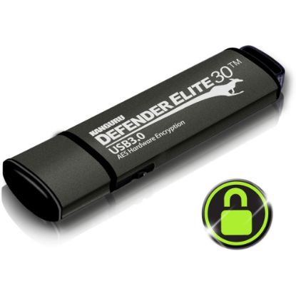 Picture of Kanguru Defender Elite30 Hardware Encrypted Secure SuperSpeed USB 3.0 Flash Drive, 64GB