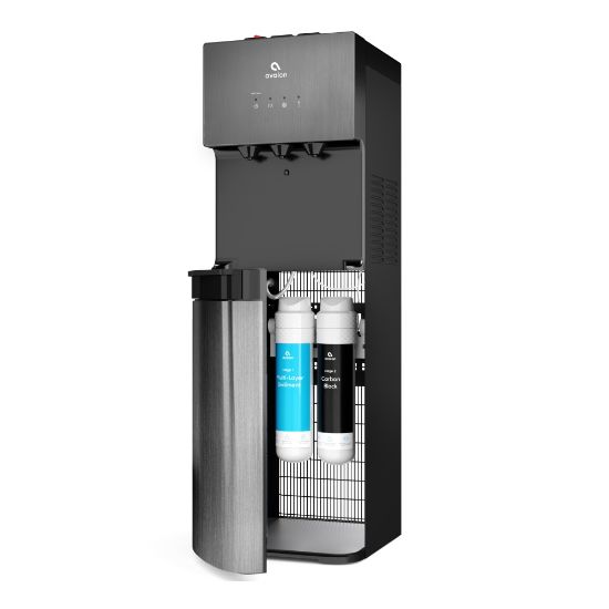 Picture of Avalon Hot/Cold Self-Cleaning Bottleless Water Dispenser, 41inH x 12inW x 13inD, Black Stainless Steel