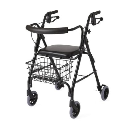 Picture of Medline Guardian Deluxe Rollator, 6in Wheels, Black