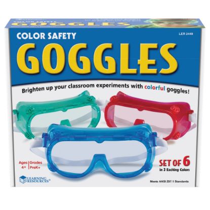 Picture of Learning Resources Rainbow Safety Goggles, Assorted Colors, Pack Of 6