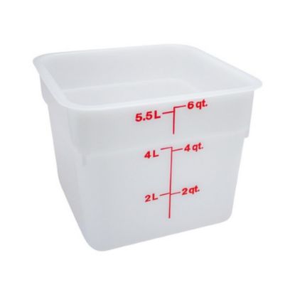 Picture of Cambro CamSquare Food Storage Container, 6 Qt, White