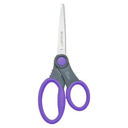 Picture of Westcott Student Scissors with Anti-Microbial Protection, 7in, Pointed, Assorted Colors