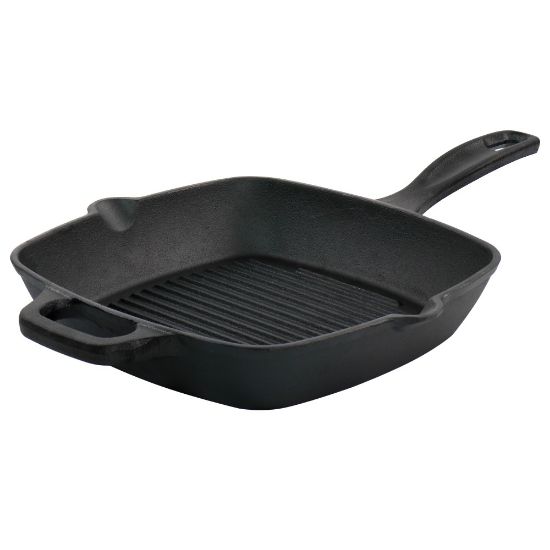 Picture of Oster Castaway Square Cast Iron Grill Pan, 10in, Black