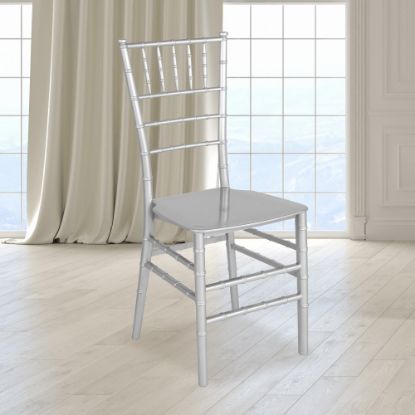 Picture of Flash Furniture HERCULES Series Resin Stackable Chiavari Chair, Silver