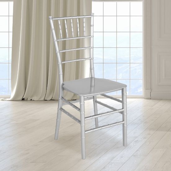 Picture of Flash Furniture HERCULES Series Resin Stackable Chiavari Chair, Silver