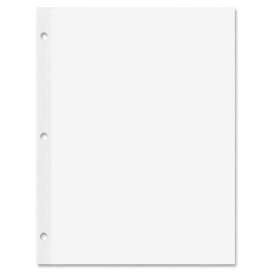 Picture of Rediform Heavyweight Reinforced Filler Paper - Letter - 100 Sheets - Plain - Stapled/Glued - 20 lb Basis Weight - 8 1/2in x 11in - White Paper - Heavyweight, Reinforced Edges, Punched - 100 / Pack