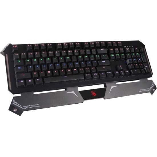 Picture of BLOODY GAMING OPTICAL MECHANICAL KEYBOARD BACKLIT ADJUSTABLE, BLACK - Cable Connectivity - USB Interface Multimedia Hot Key(s) - QWERTY Layout - Windows - Mechanical Keyswitch - Black