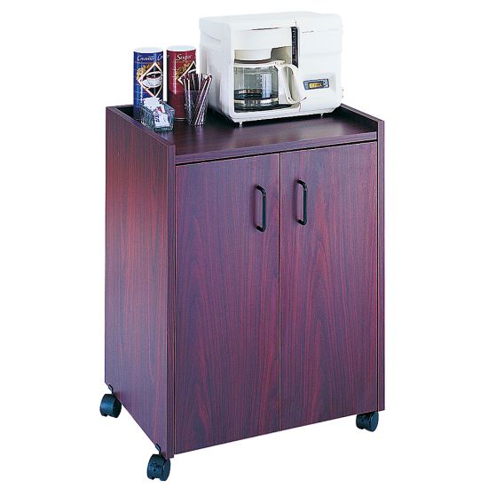 Picture of Safco Mobile Refreshment Center, 31inH x 23inW x 18inD, Mahogany