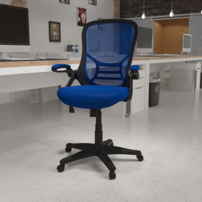 Picture of Flash Furniture Porter Ergonomic Mesh High-Back Office Chair, Blue