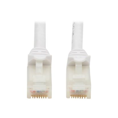 Picture of Tripp Lite Safe-IT Cat6a Ethernet Cable Antibacterial Snagless 10G MM 25ft  - 10 Gbit/s - Gold Plated Contact - CMX - 24 AWG - White