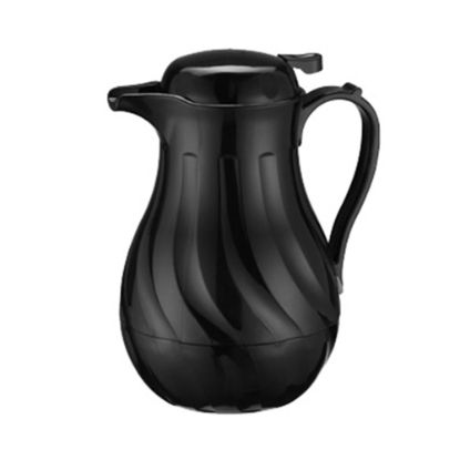 Picture of Winco Plastic Swirl Carafe, 42 Oz, Black