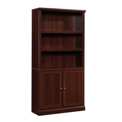 Picture of Sauder Select 70inH 5-Shelf Bookcase With Doors, Select Cherry