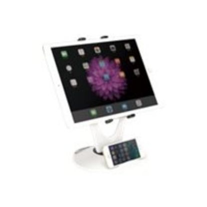 Picture of Ergoguys Deluxe Tablet Station - Desktop stand for tablet - white