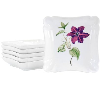 Picture of Martha Stewart Botanical Garden 6-Piece Ceramic Dish Set, 1-1/2in x 8-3/4in, White