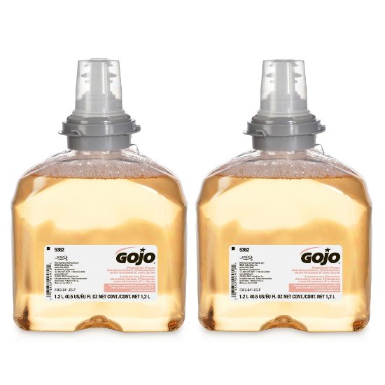 Picture of GOJO TFX Touch-Free Antibacterial Foam Hand Soap, Orange Scent, 40.5 Oz, Carton Of 2 Bottles