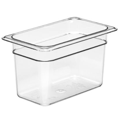 Picture of Cambro Camwear GN 1/4 Size 6in Food Pans, 6inH x 6-3/8inW x 10-1/2inD, Clear, Set Of 6 Pans