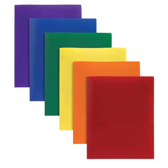 Picture of Office Depot Brand Poly 2-Pocket Portfolio, Assorted Colors