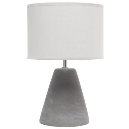 Picture of Simple Designs Pinnacle Concrete Table Lamp, 14-1/4inH, Gray Shade/Gray Base