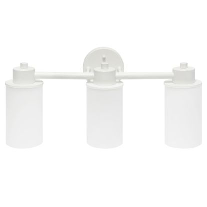 Picture of Lalia Home Essentix 3-Light Wall Mounted Vanity Light Fixture, 6-1/2inW, Opaque White/White