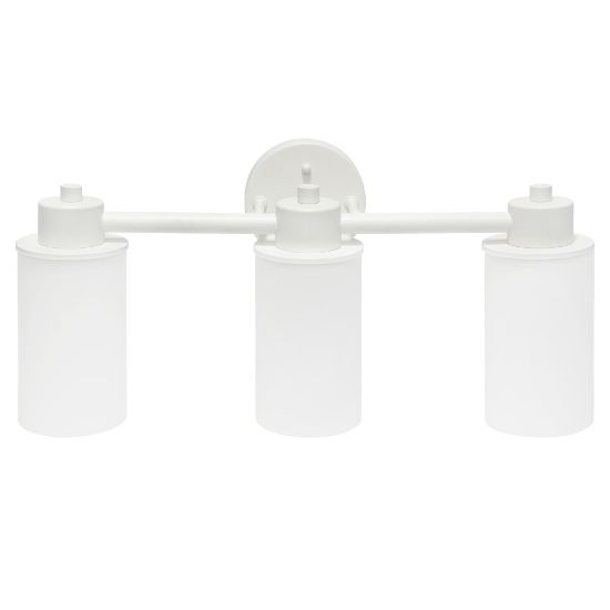 Picture of Lalia Home Essentix 3-Light Wall Mounted Vanity Light Fixture, 6-1/2inW, Opaque White/White