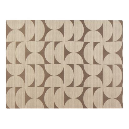 Picture of Realspace Designer Chair Mat, 36in x 48in, Beige & Brown Semi-Circles