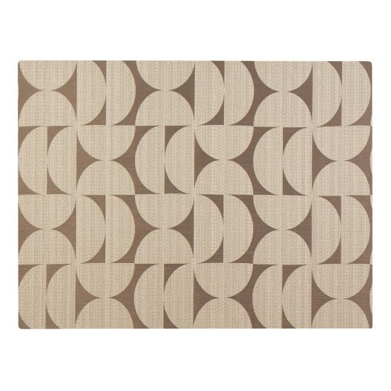 Picture of Realspace Designer Chair Mat, 36in x 48in, Beige & Brown Semi-Circles