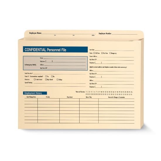 Picture of ComplyRight Expandable Confidential Personnel Files, 12in x 9 1/2in x 1 1/2in, Pack Of 25