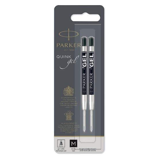 Picture of Parker Gel-Ink Refills, Medium Point, 0.7 mm, Black, Pack Of 2 Refills