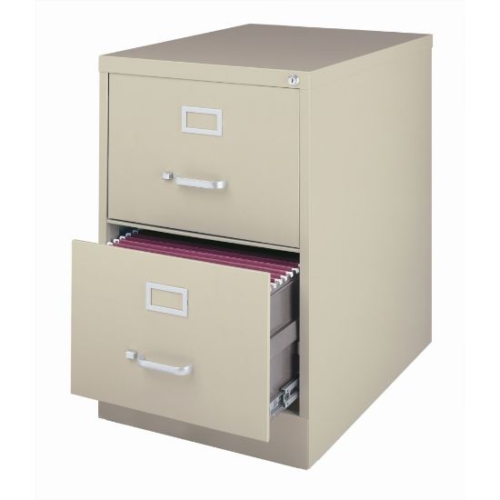 Picture of WorkPro 26 1/2inD 2-Drawer Legal-Size Vertical File Cabinet, Putty