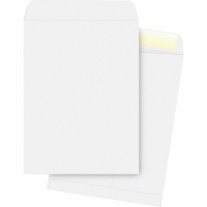 Picture of Business Source 28 lb. White Catalog Envelopes - Catalog - #13 1/2 - 10in Width x 13in Length - 28 lb - Gummed - Wove - 250 / Box - White