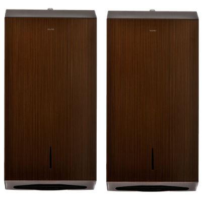 Picture of Alpine Industries Stainless Steel Brushed C-Fold/Multi-Fold Paper Towel Dispensers, Brown, Pack Of 2 Dispensers