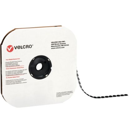 Picture of VELCRO Brand Tape, Hook Dots, 0.38in", Black, Case Of 1,800