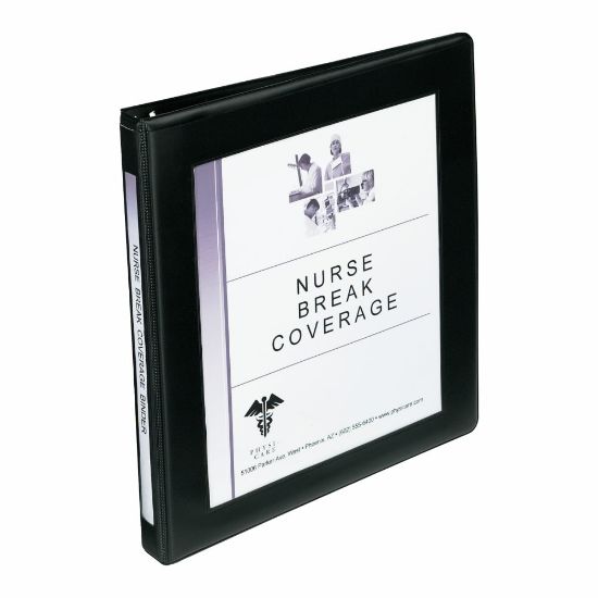 Picture of Avery Frame View 3-Ring Binder With Locking One-Touch EZD Rings, 1/2in D-Rings, Black