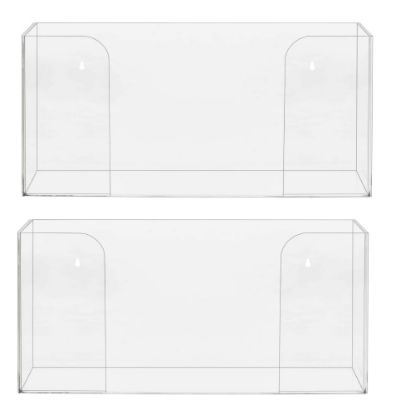 Picture of Alpine AdirMed Single Box Capacity Acrylic Glove Dispensers, 5-5/16inH x 10-1/4inW x 3-1/2inD, Clear, Pack Of 2 Dispensers