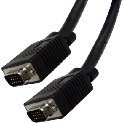 Picture of 4XEM High-Resolution Coax Male to Male VGA Cable, 50ft, Black