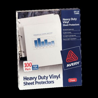 Picture of Avery Heavy-Duty Vinyl Sheet Protectors, 8 1/2in x 11in, Top Loading, Pack Of 100